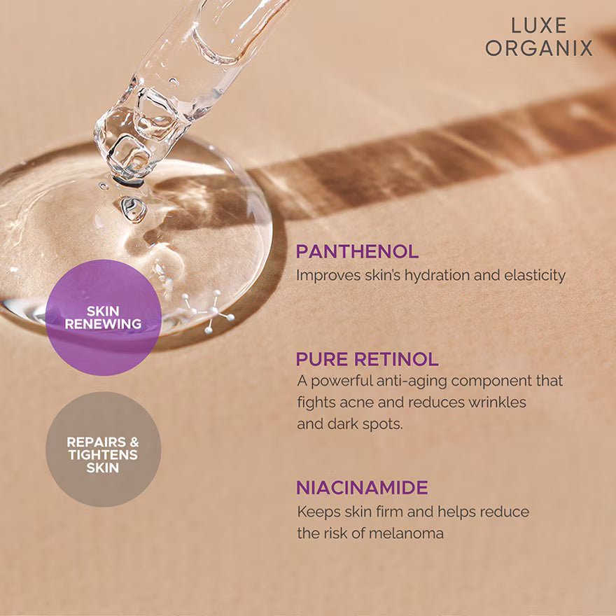 Luxe Organix - Retinol Radiance Overnight Botox Lift Serum - 30mL