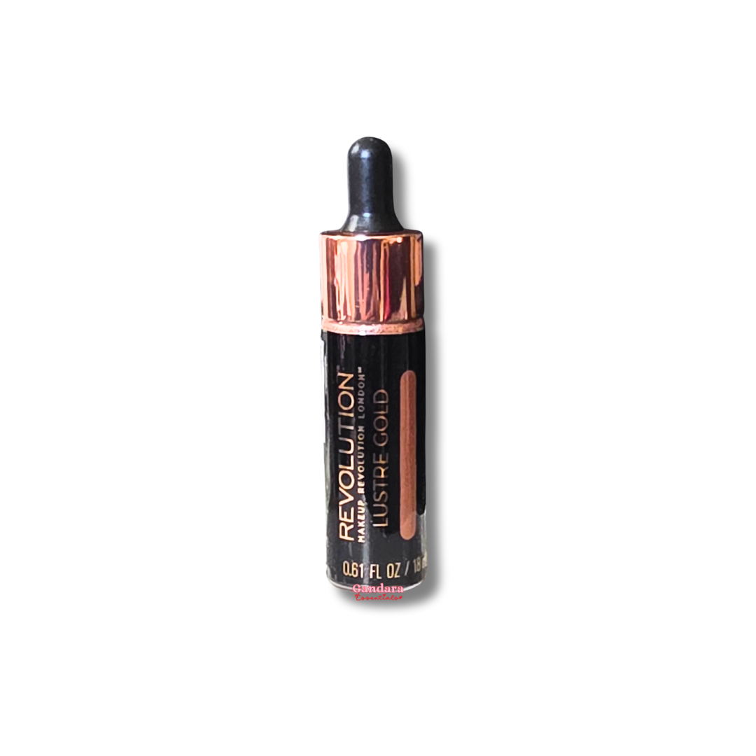 Revolution Liquid Highlighter in 0.61 oz bottle, featuring a radiant glow for a luminous makeup finish.