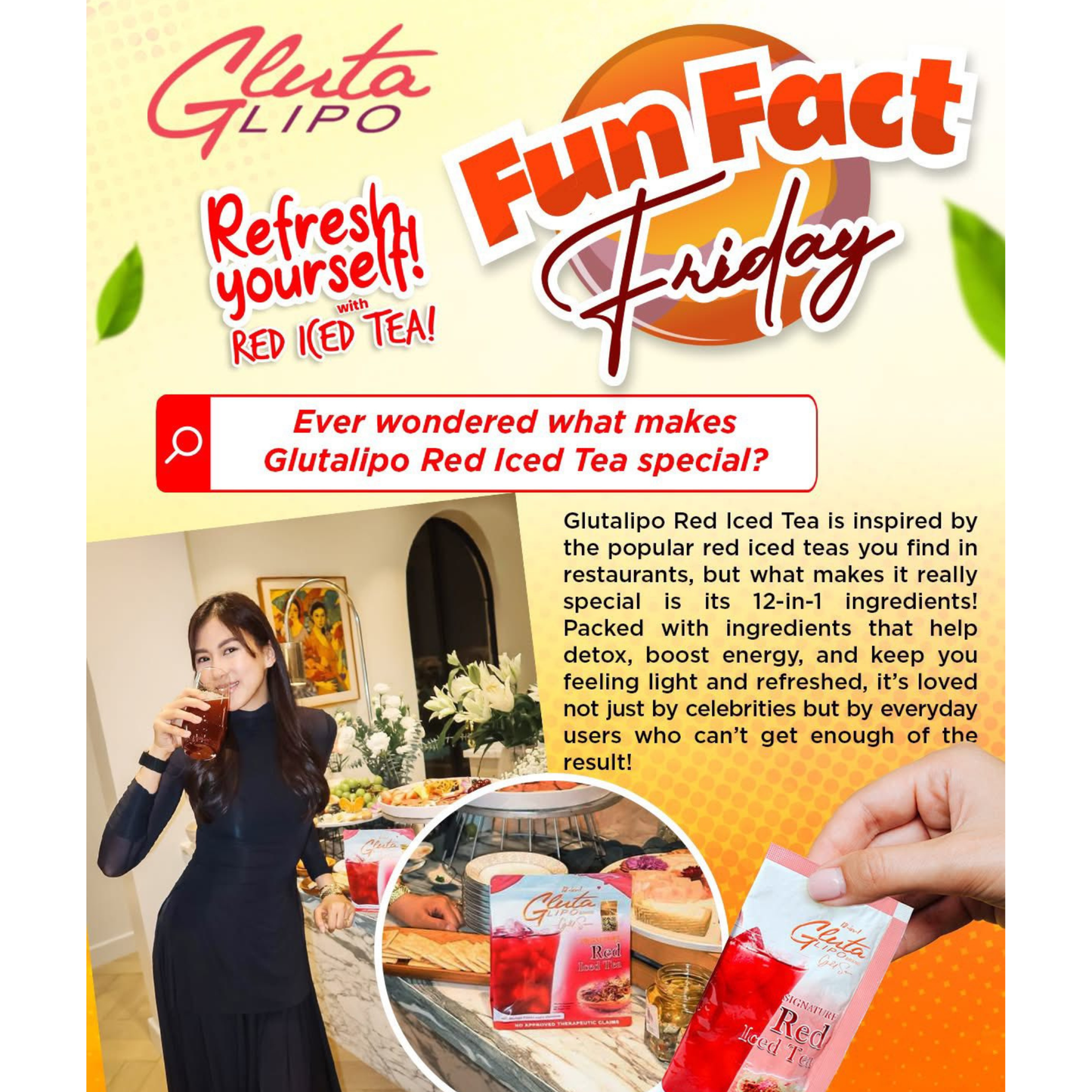 Gluta Lipo - Gold Series Red Iced Tea - 10 Sachet