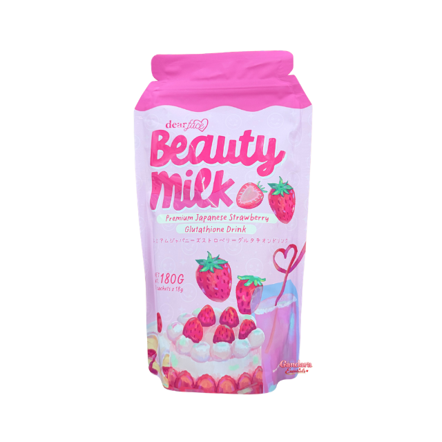 Dear Face - Beauty Milk Premium Japanese Strawberry Collagen Drink - 180g
