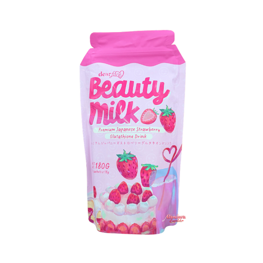 Dear Face - Beauty Milk Premium Japanese Strawberry Collagen Drink - 180g