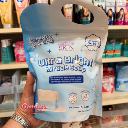 Hikari Skin Essentials - Ultra Bright Miracle Soap - 75g x 5
