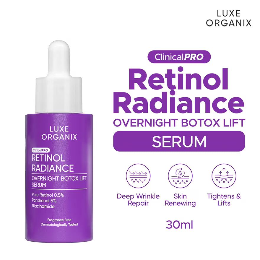 Luxe Organix - Retinol Radiance Overnight Botox Lift Serum - 30mL