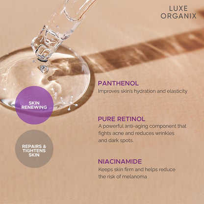 Luxe Organix - Retinol Radiance Overnight Botox Lift Serum - 30mL