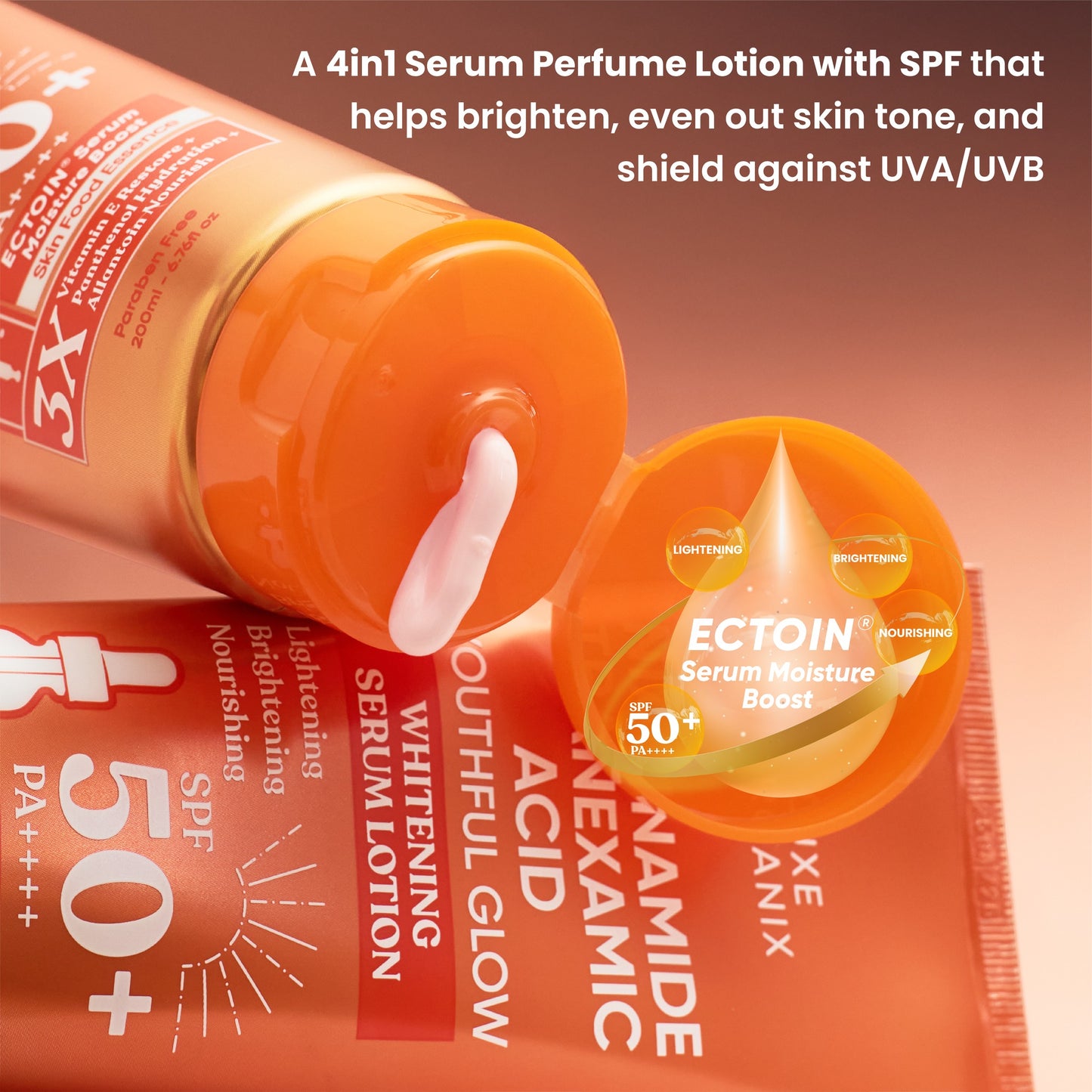 Luxe Organix - Niacinamide + Tranexamic Acid Youthful Glow Whitening Serum Lotion SPF50 Pa++++ - 200mL