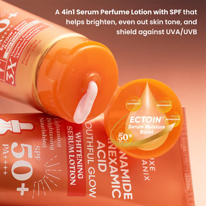 Luxe Organix - Niacinamide + Tranexamic Acid Youthful Glow Whitening Serum Lotion SPF50 Pa++++ - 200mL