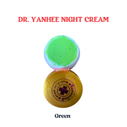 Dr. Yanhee Night Cream in a 5g jar, showcasing a smooth, creamy texture ideal for nighttime skincare.