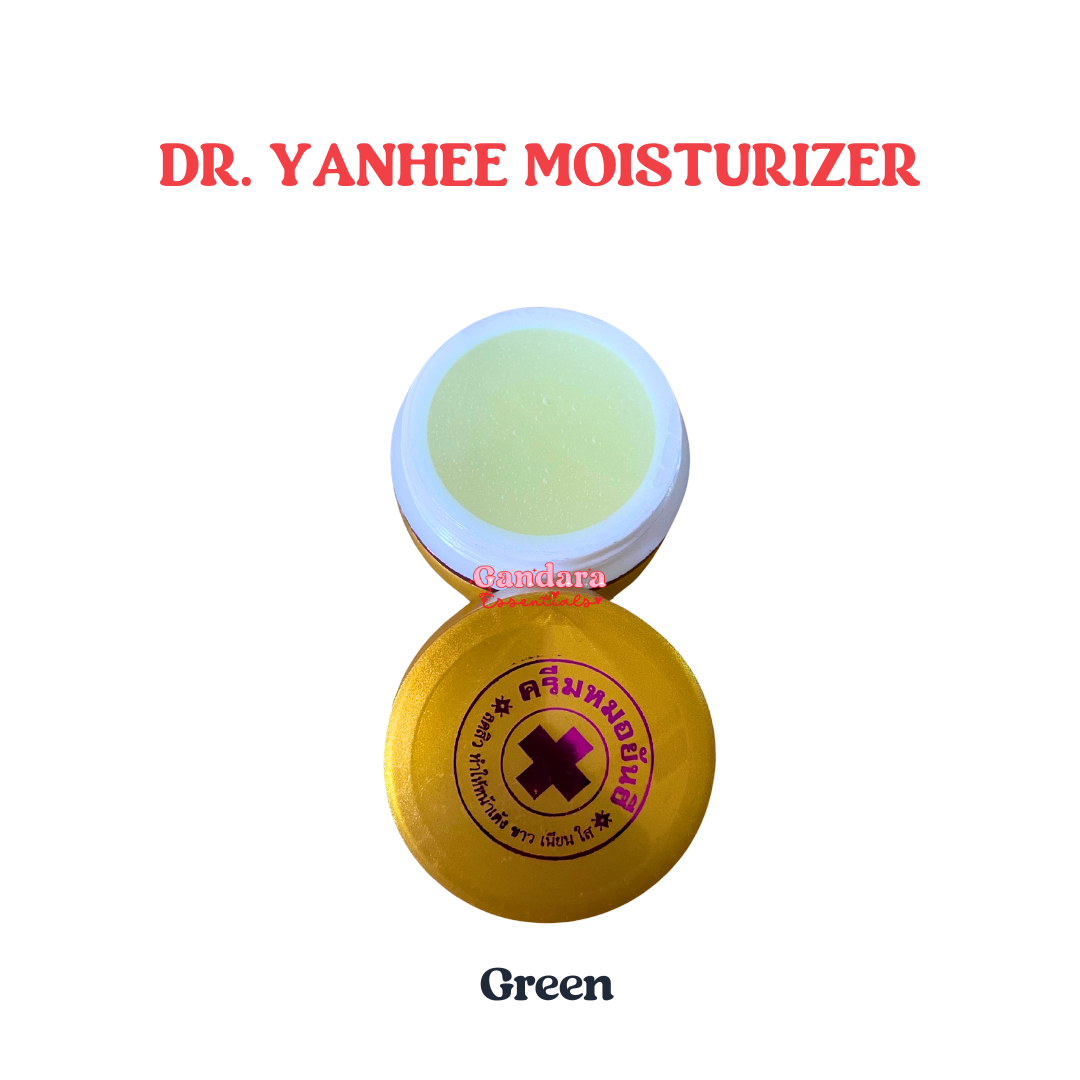 Dr. Yanhee Moisturizer in a 5g container, showcasing a creamy texture and clear branding on the packaging.