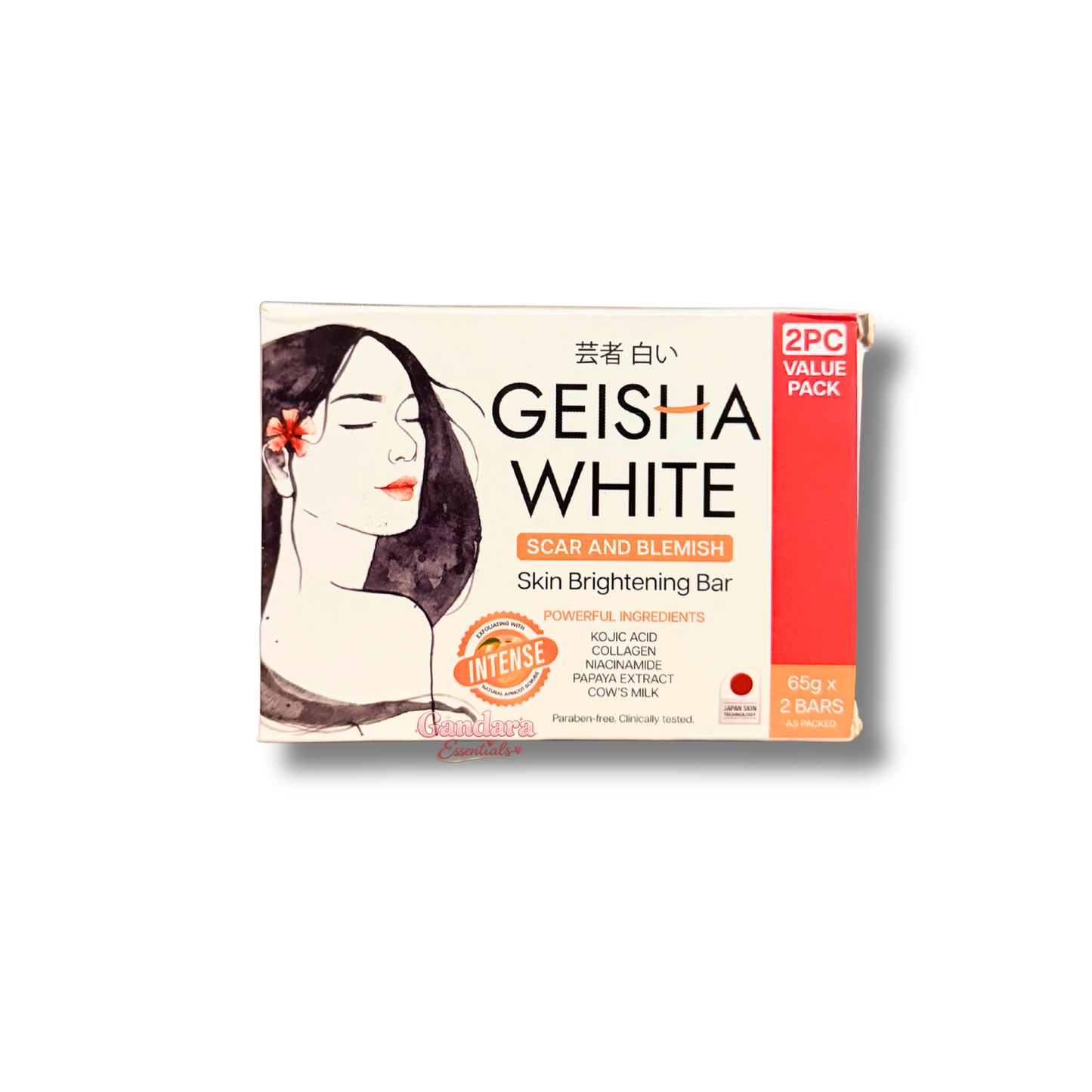 Geisha White - Scar and Blemish (Intense) - 2 Soap Bar x 65g