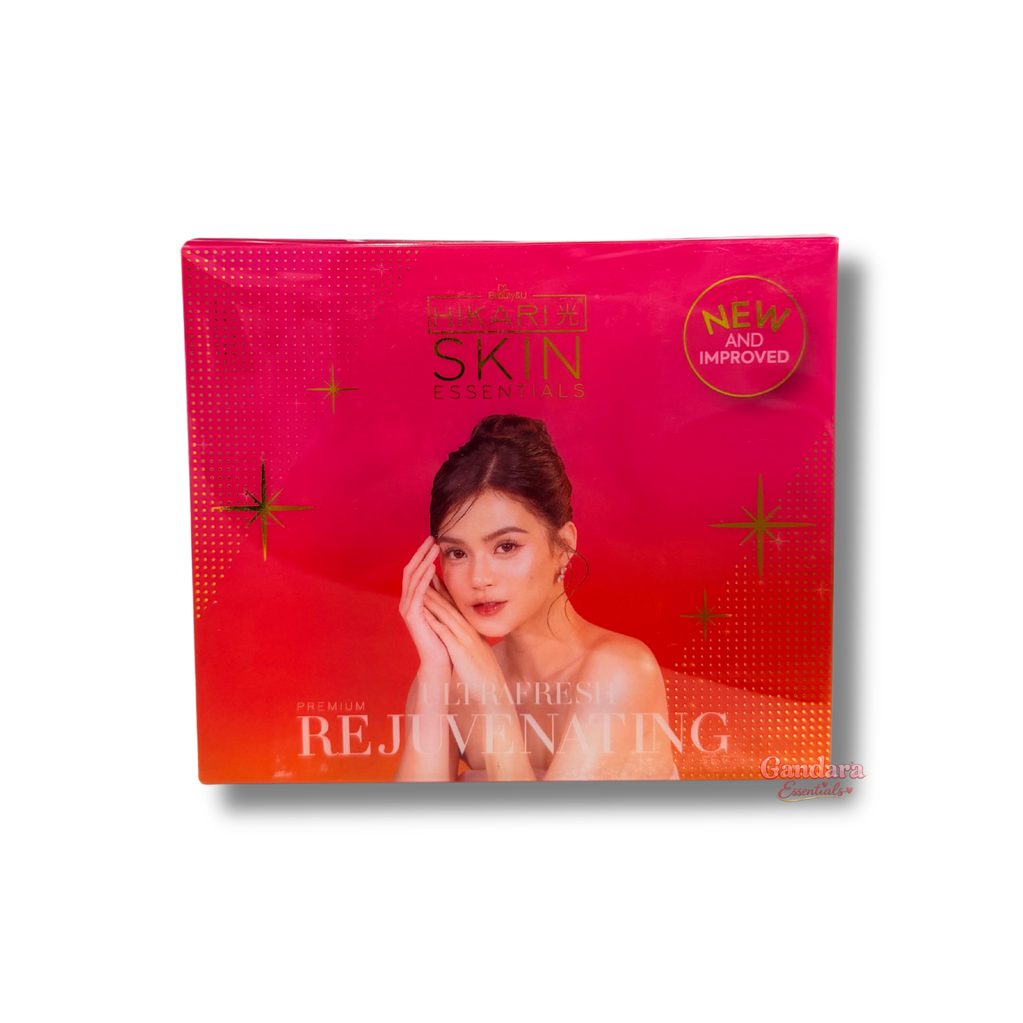 Hikari Skin Essentials Ultra Fresh Rejuvenating Set with cleansers, serums, and moisturizers arranged on a white background.