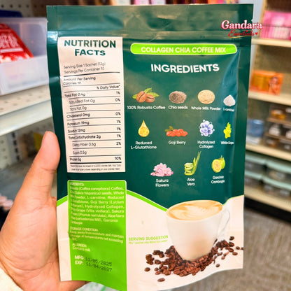 Fitgum - Collagen Chia Coffee Mix - 12g x 10 Sachet