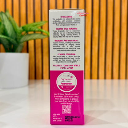 Brilliant Skin Essentials rejuvenating facial toner bottle with ingredient images on a white background.
