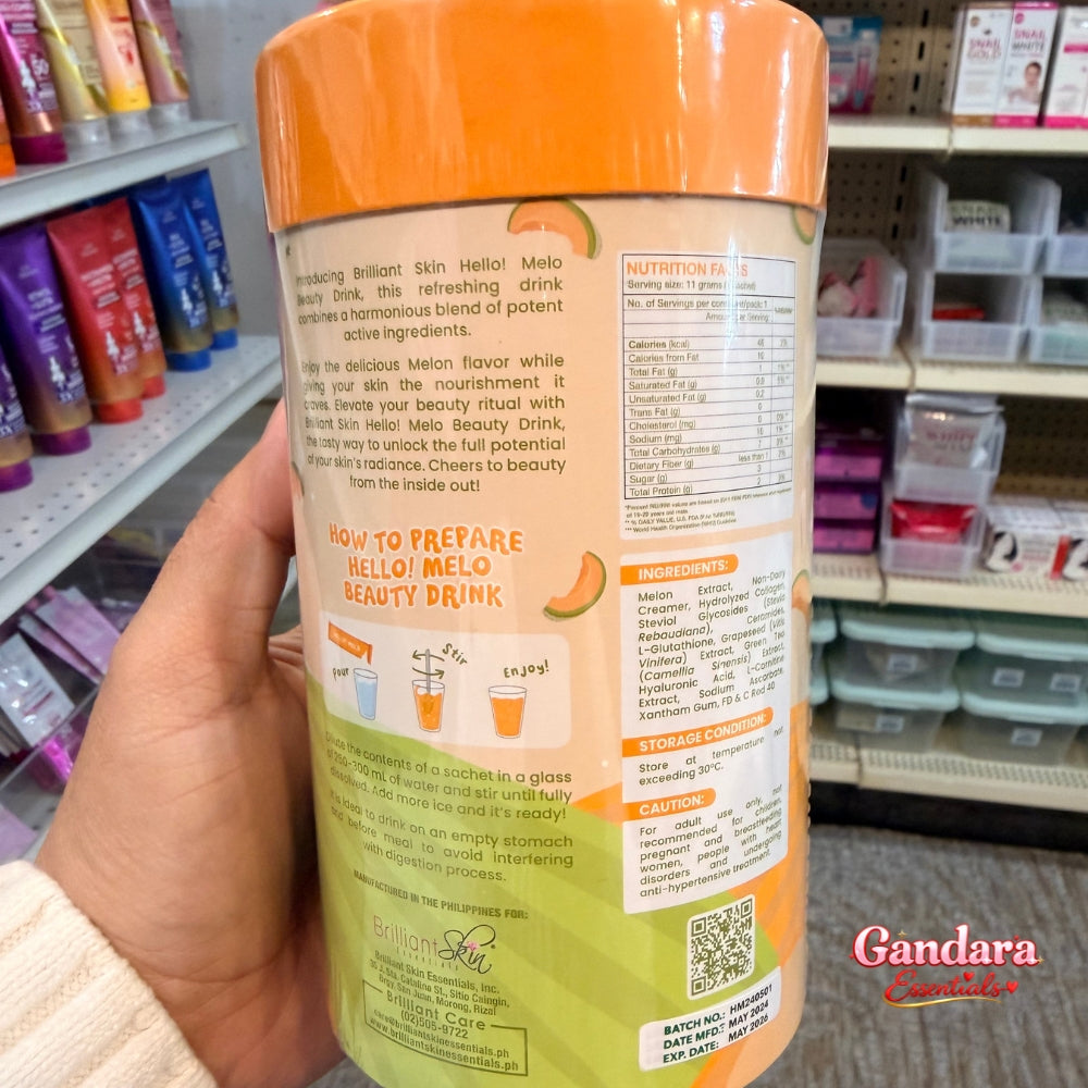 Brilliant Skin Essentials - Hello Melo Melon Drink - 10 Stick Packet