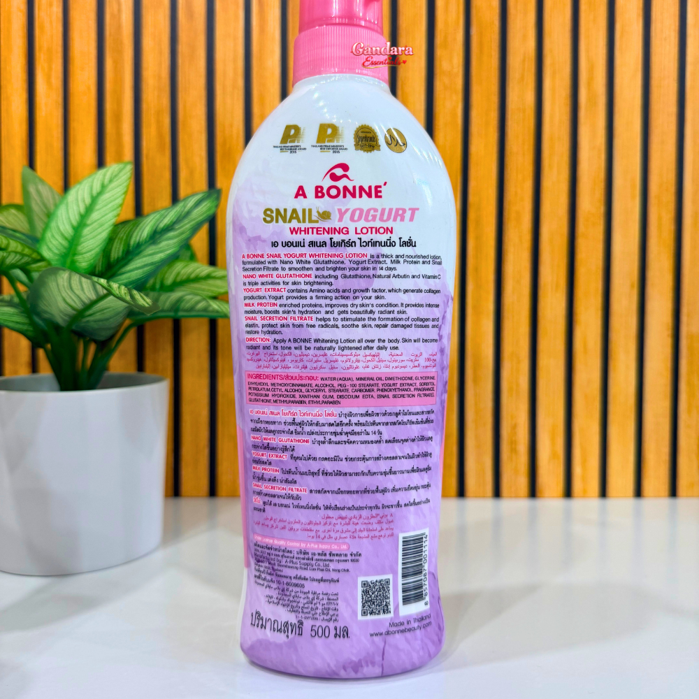 A Bonne - Snail Yogurt Whitening Body Lotion - 500mL