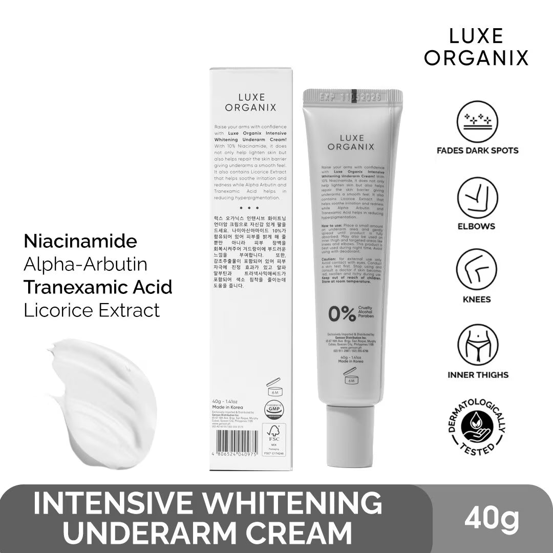 Luxe Organix Intensive Whitening Underarm Cream 40gx2