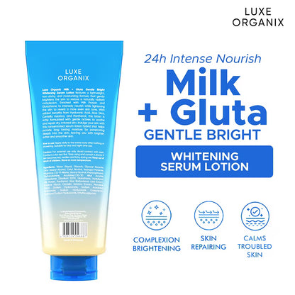 Luxe Organix - Milk + Gluta Gentle Bright Serum Lotion - 350mL