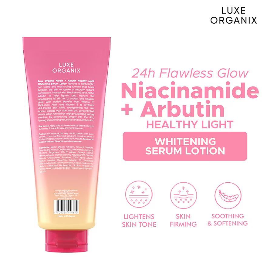 Luxe Organix - Niacinamide + Arbutin Healthy Light Whitening Serum Lotion - 350mL