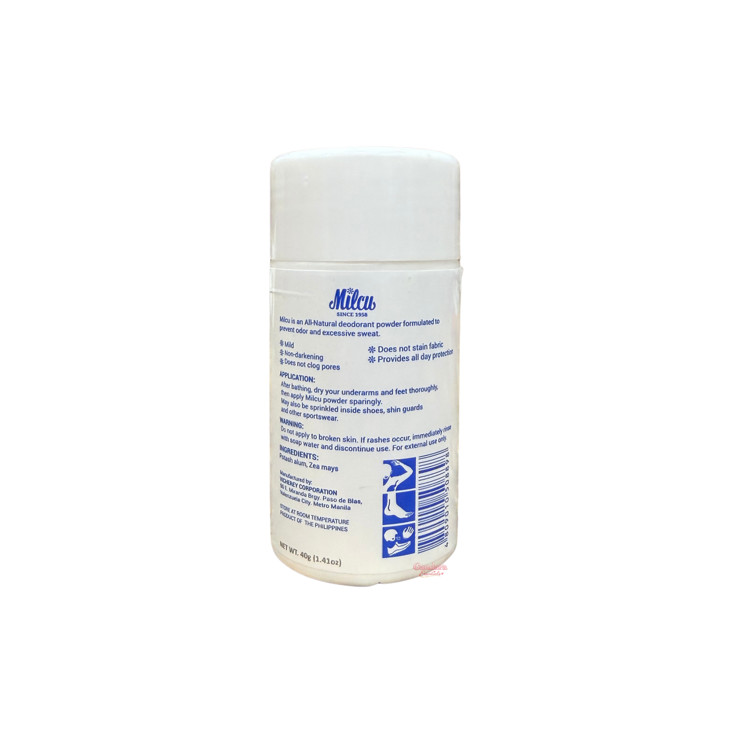 Milcu  Underarm & Foot Deodorant in 40g