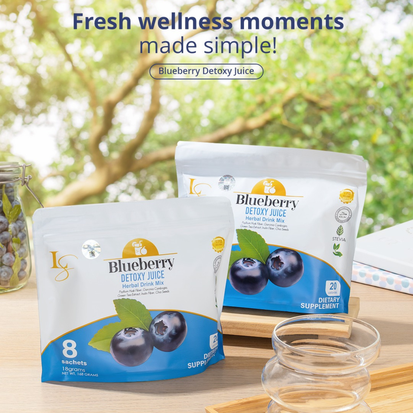 Luxe Slim - Blueberry Detoxy Juice - 18gx8 Sachet