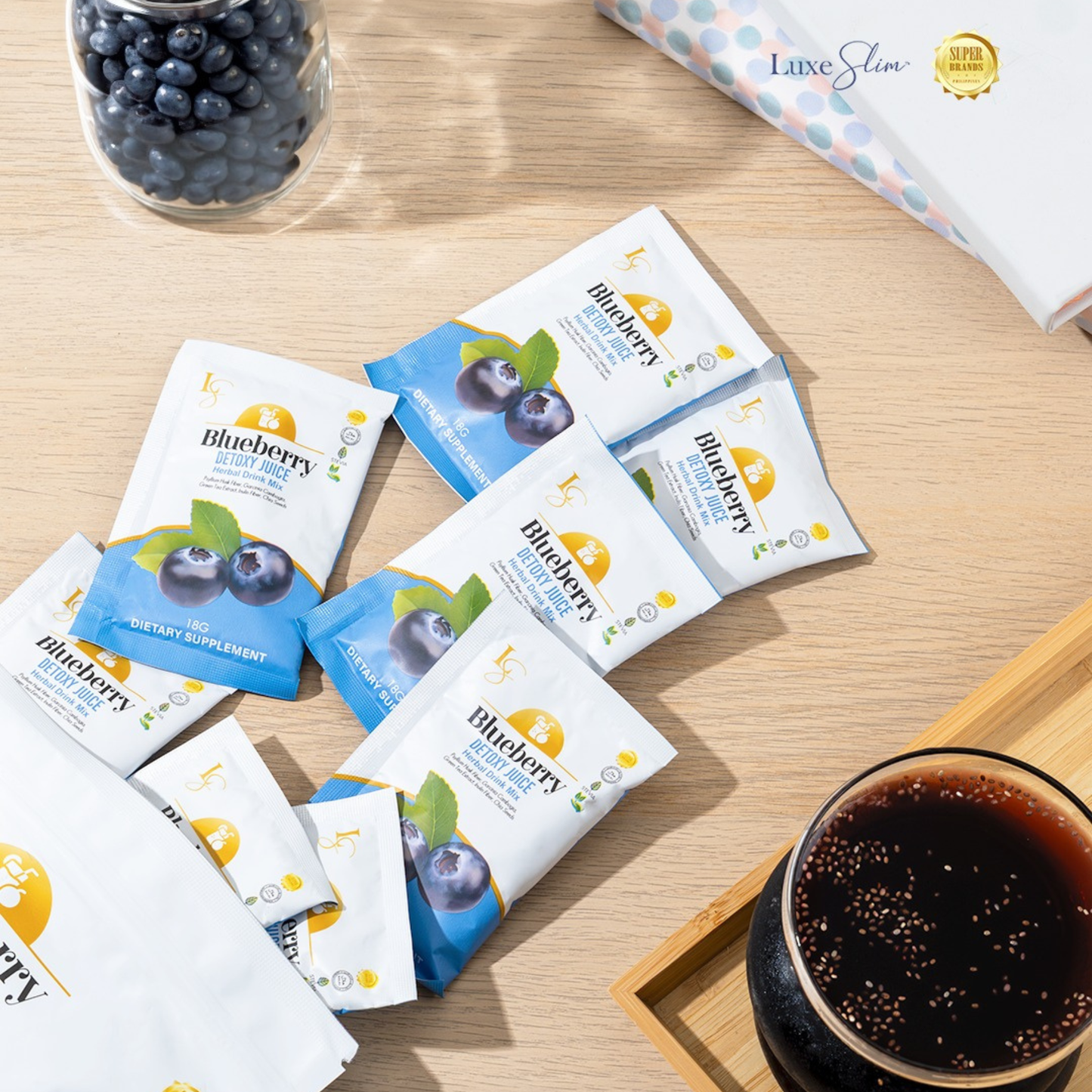 Luxe Slim - Blueberry Detoxy Juice - 18gx8 Sachet