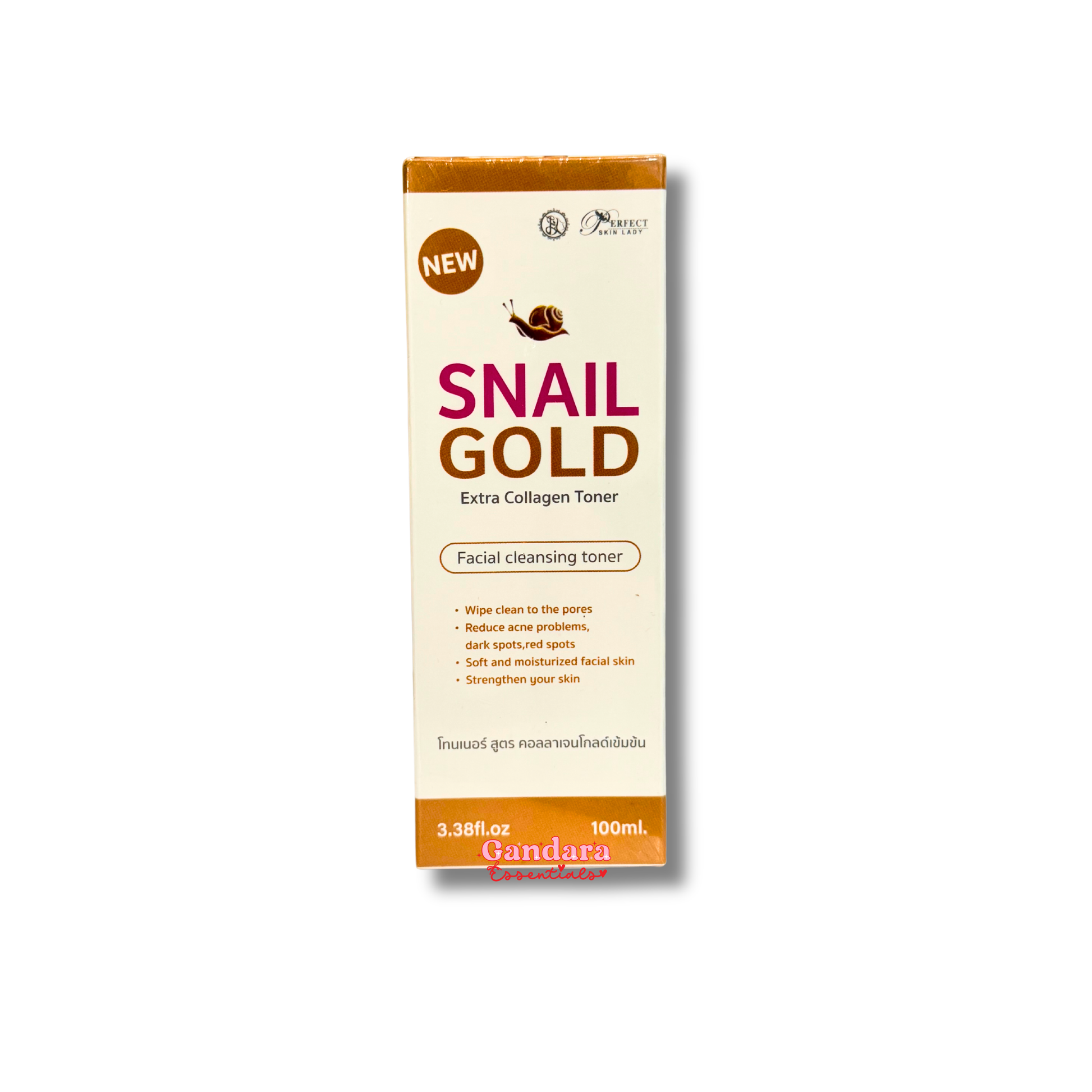 Perfect Skin Lady - Snail Gold Extra Collagen Toner - 100mL