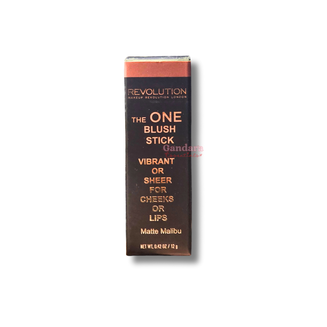 Revolution - The One Blush Stick for Cheeks or Lips (Matte Malibu) - 0.42 oz/ 12g