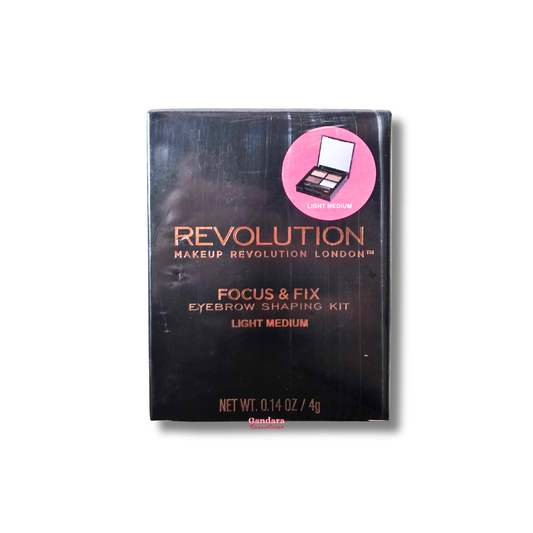 Revolution - Focus & Fix Eyebrow Shaping Kit Light Medium - 0.14 oz/ 4g