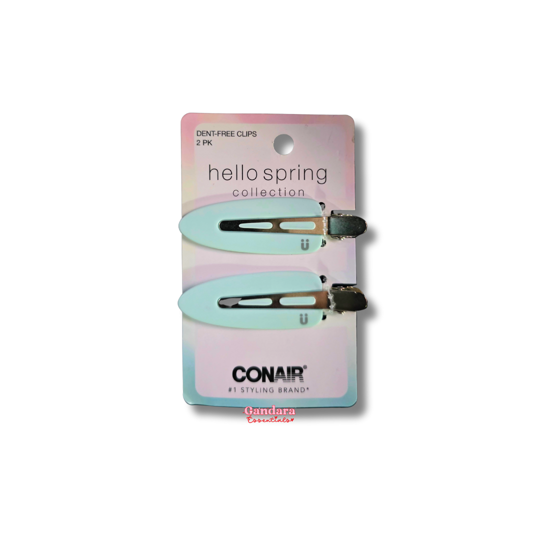 Conair Dent Free Clips set of 2, featuring sleek design for secure hair styling without dents or creases.