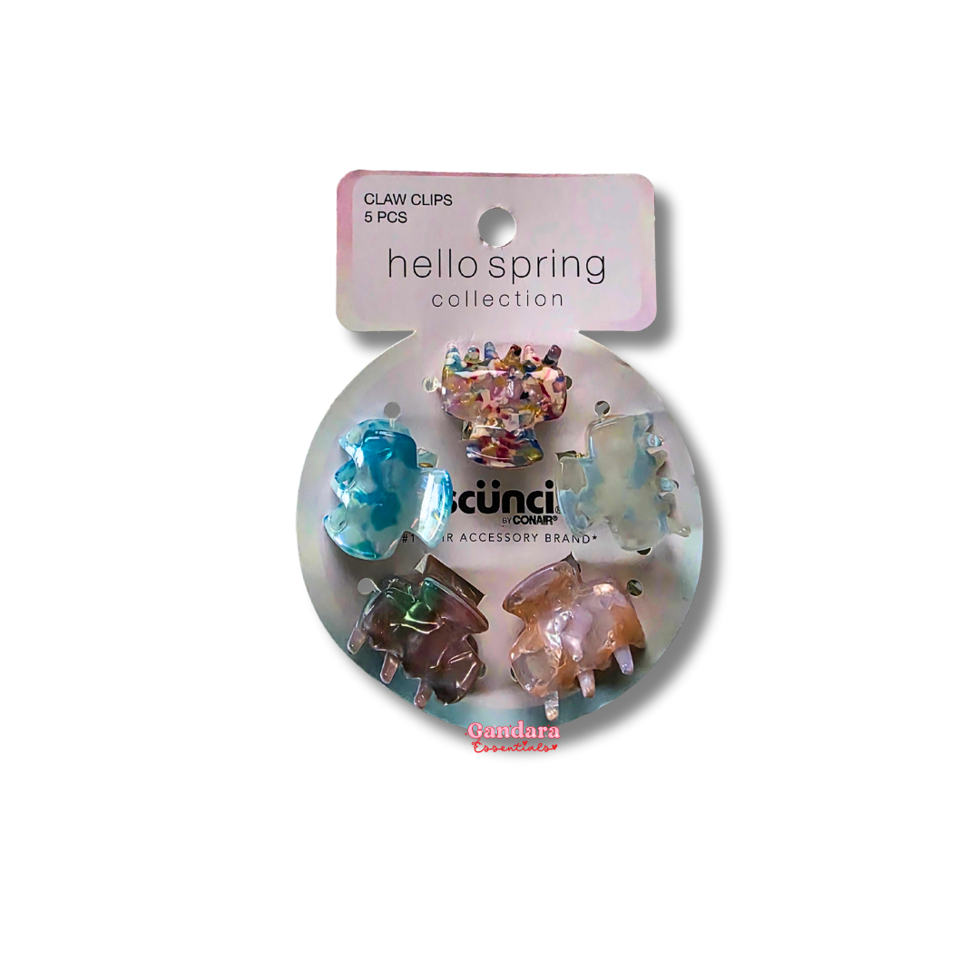 Scunci - Hello Spring Collection Claw Clips - 1 Set (5 Pcs)