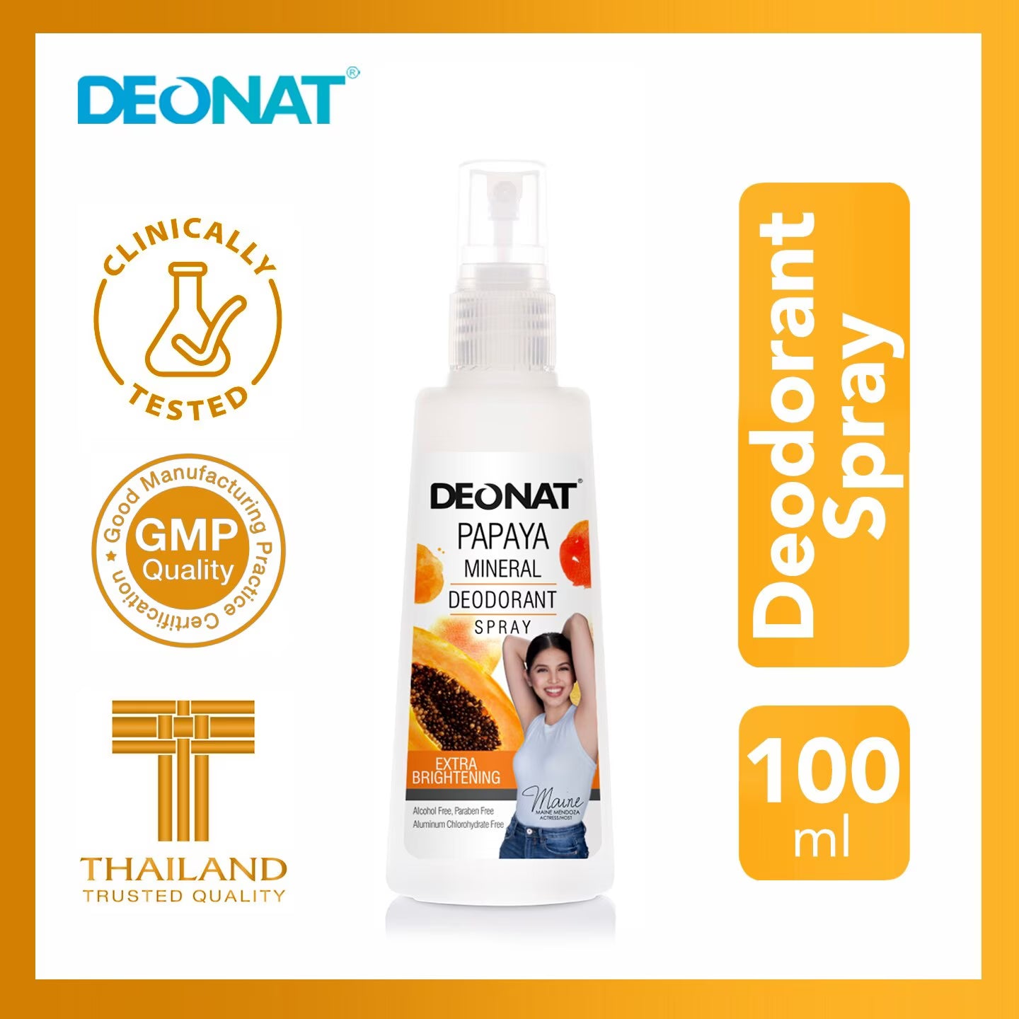 Deonat - Papaya Mineral Deodorant Spray - 100mL